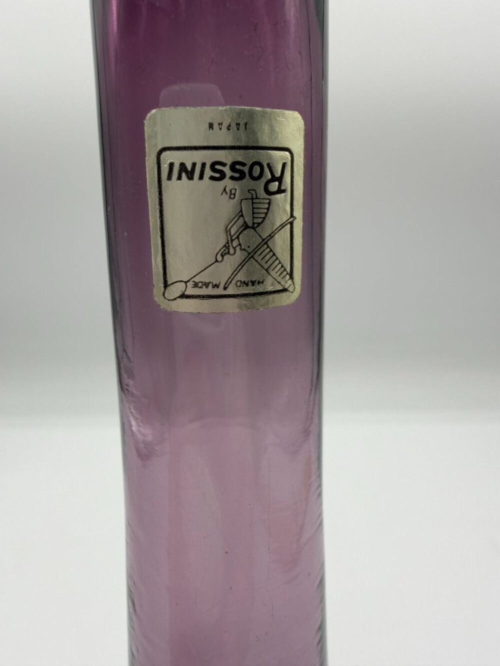 Vintage Rossini Hand-Blown Purple Amethyst Gradient Glass Vase MCM 8.25 inches - Picture 2 of 6